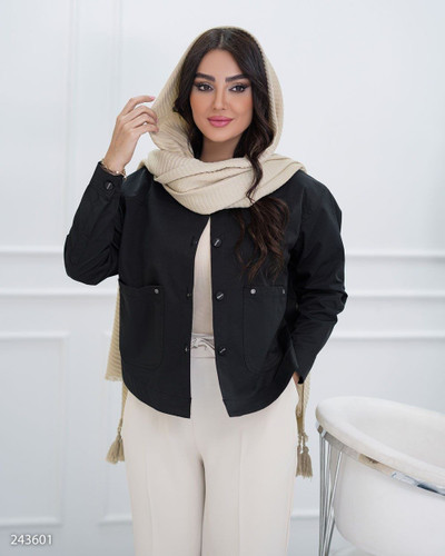 کراپ کت کتان مدل آیریک
